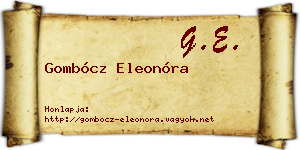 Gombócz Eleonóra névjegykártya